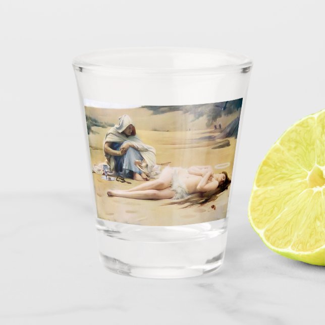 Pelagia und Philammon (Tod eines schönen Heiligen) Schnapsglas (Vorderseite)