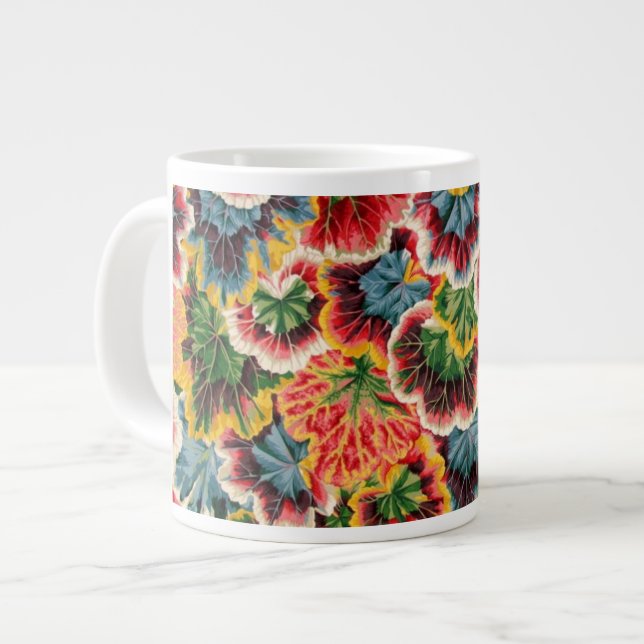 Pelargonie-Blattentwurf Philip Jacobs Jumbo-Tasse (Vorderseite Links)