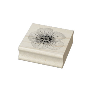 Pelargonie-Garten-Blume zerbrechlich Gummistempel