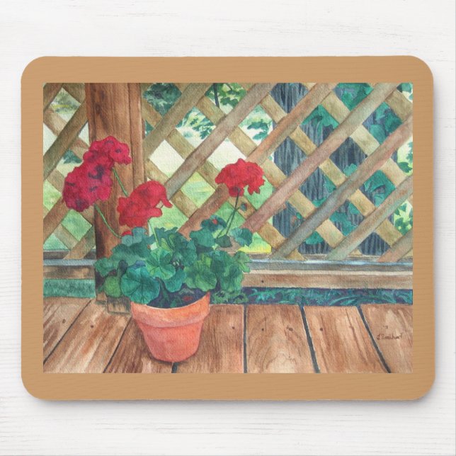 Pelargonie (Gärtner) Mousepad (Vorne)