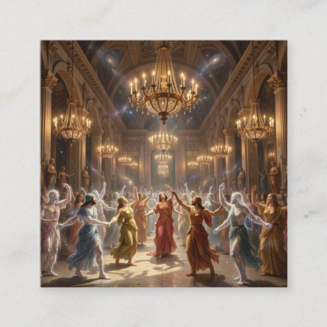 Pelasgian Dance Magic World 0 Fa023 Quadratische Visitenkarte (Vorderseite)