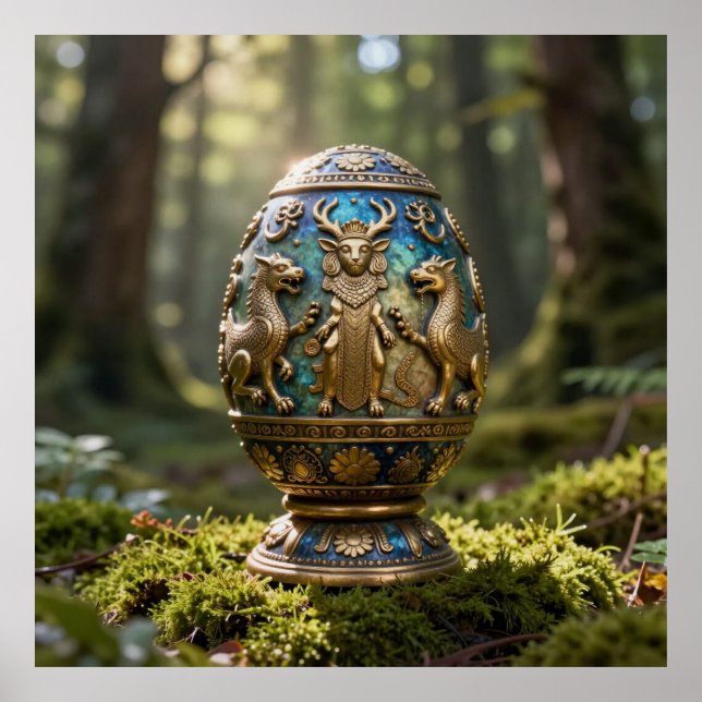 Pelasgischer Altar-Mittelpunkt Poster (Vorne)
