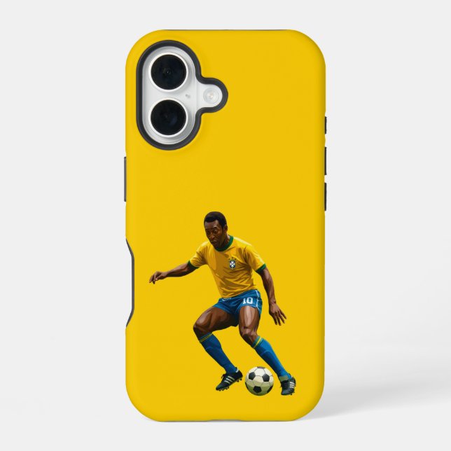 Pele - Brasilien iPhone 16 Hülle (Rückseite)