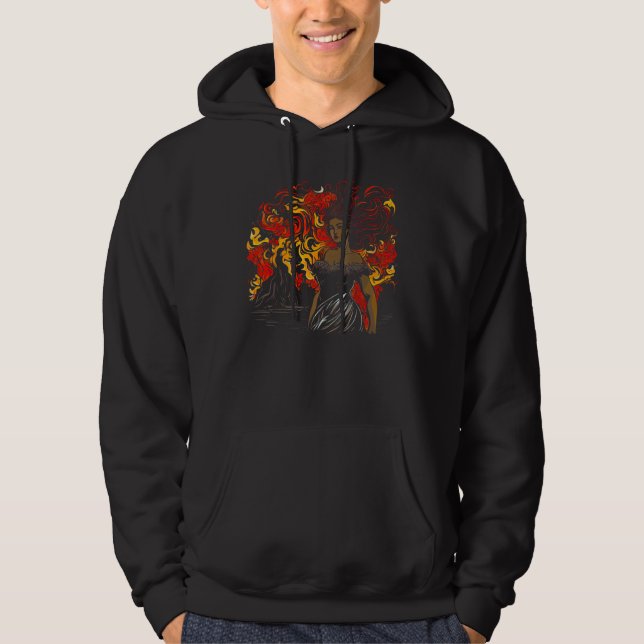 Pele Polynesian Goddess of Volcanoes Hawaiian Hoodie (Vorderseite)