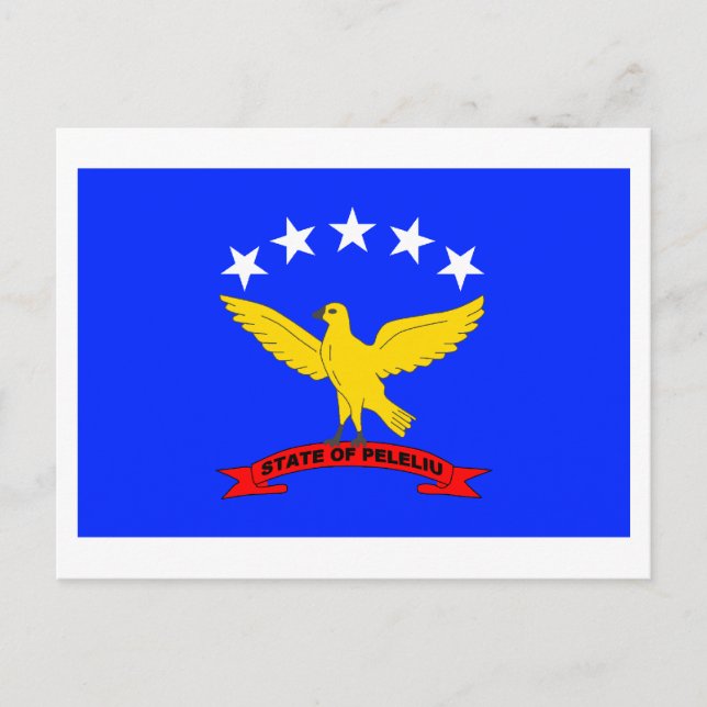 Peleliu Flagge Postkarte (Vorderseite)
