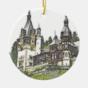 Peles Castle Rumänien Weihnachtsfeiertag Keramik Ornament