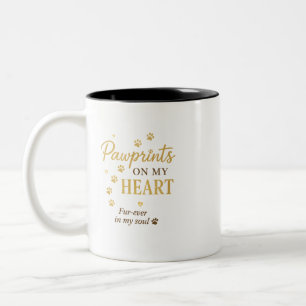 Pelever Pawprints Pet-Tasse Zweifarbige Tasse