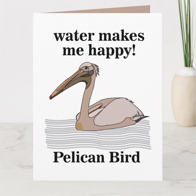 Pelican Bird Karte (Vorderseite)