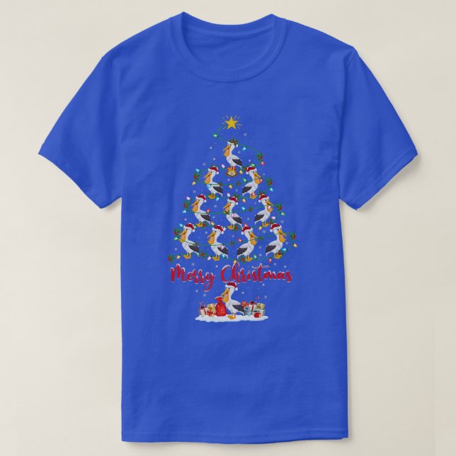 Pelican Bird Lover Matching Santa Pelican Christma T-Shirt (Design vorne)