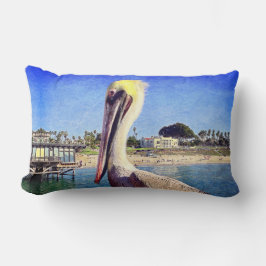 Pelican Bird Ocean Beach Pier Foto Modern Bold Lendenkissen