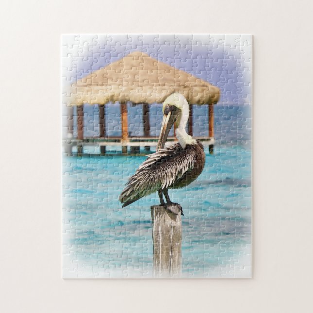 Pelican Blue Water Tropical Island Puzzle (Vertikal)