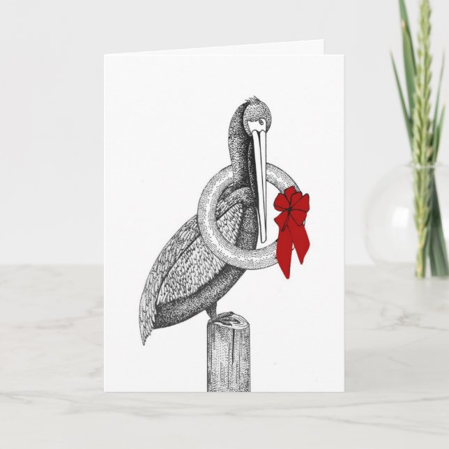 Pelican Christmas Feiertagskarte (Vorderseite)