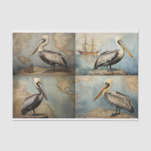 Pelican Collage 2 Decoupage Paper Seidenpapier
