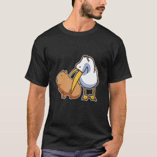 Pelican Eating Capybara Capibara T-Shirt