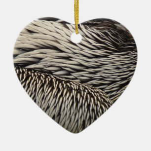 Pelican Feathers Gray Nature Foto Keramik Ornament