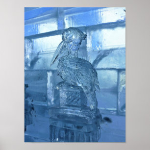 Pelican Ice Sculpture, Quebec, Kanada Poster