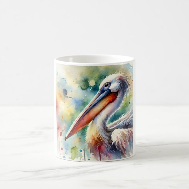Pelican in Serenity 210724AREF108 - Watercolor Kaffeetasse (Mittel)
