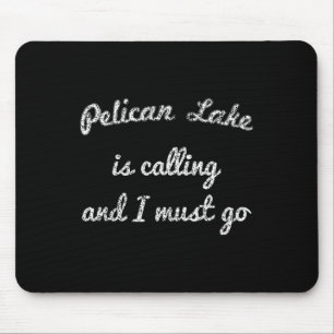 Pelican Lake Minnesota Lustiger Angel Camping Somm Mousepad
