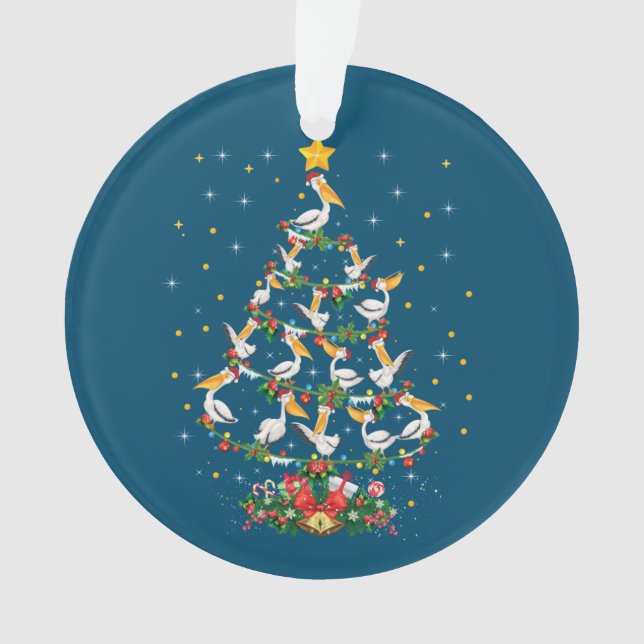 Pelican Lover Xmas Geschenk Matching Pelican Weihn Ornament (Vorderseite)
