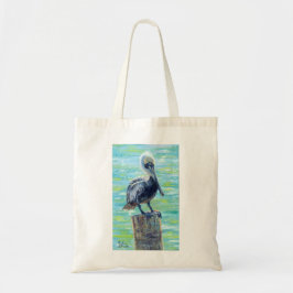 "Pelican on a Pole" Tote Bag Tragetasche