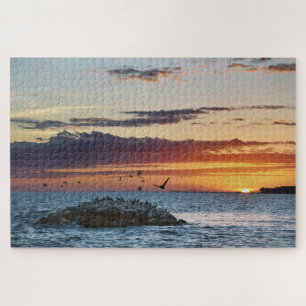 Pelican Rock Sunset, Dauphin Island, Alabama Puzzle