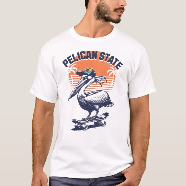 Pelican State Vintage Florida  T-Shirt (Vorderseite)