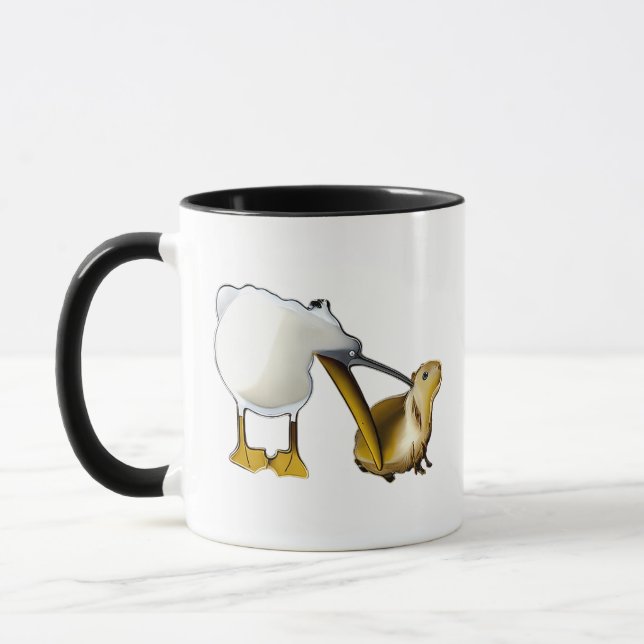 Pelican Tries Capybara Funny capybara Tasse (Links)