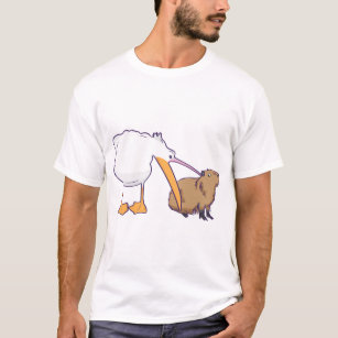 Pelican Tries Capybara Funny Niedlich Kawaii zu es T-Shirt