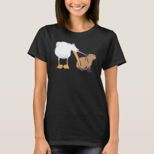 Pelican Tries Capybara Niedliches Meme essen T-Shirt