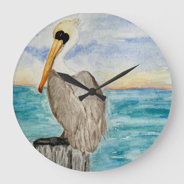 Pelican Wall Clock Große Wanduhr (Vorderseite)