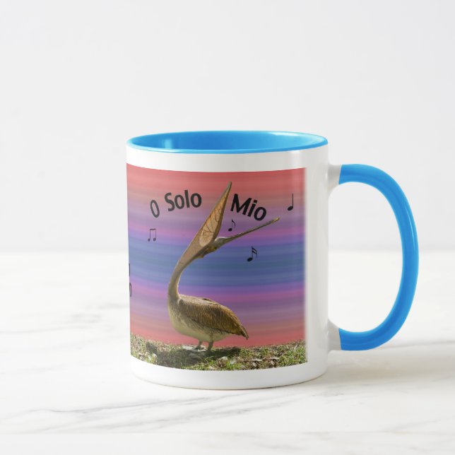 Pelikan des Gesang-Brown Tasse (Rechts)