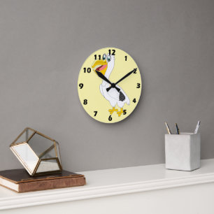 Pelikan-Design Runde Wanduhr
