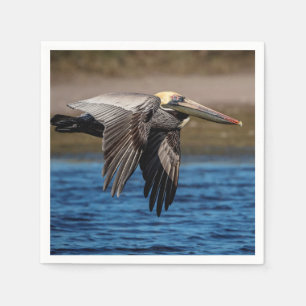 Pelikan im Flug Serviette