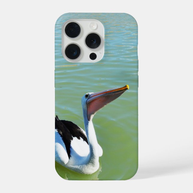 Pelikan liebt Apfelkuchen, iPhone Hülle (Rückseite)