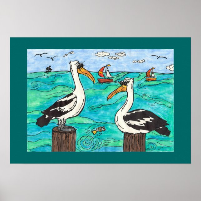 Pelikan Print Poster (Vorne)