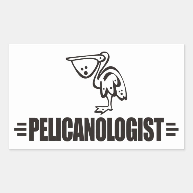 Pelikan Rechteckiger Aufkleber (Vorderseite)