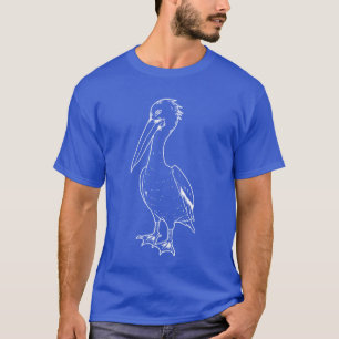 Pelikan Silhouette Vogel Wasser Vogel Tiere Pelika T-Shirt