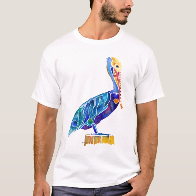Pelikan, T-Shirt, Pelikan-T-Shirt, ursprüngliche T-Shirt (Vorderseite)