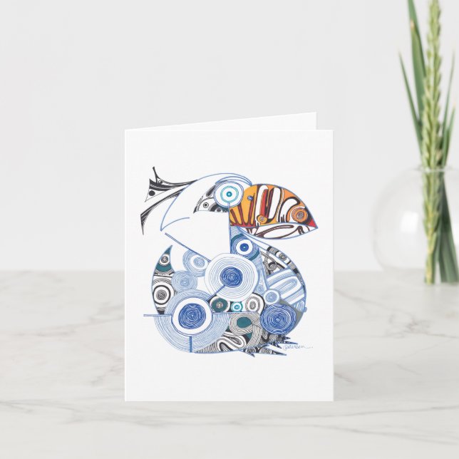 Pelikananmerkungskartenfreier raum karte (Vorderseite)