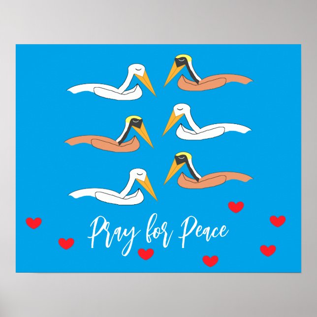 Pelikane beten für Frieden: Poster (Vorne)