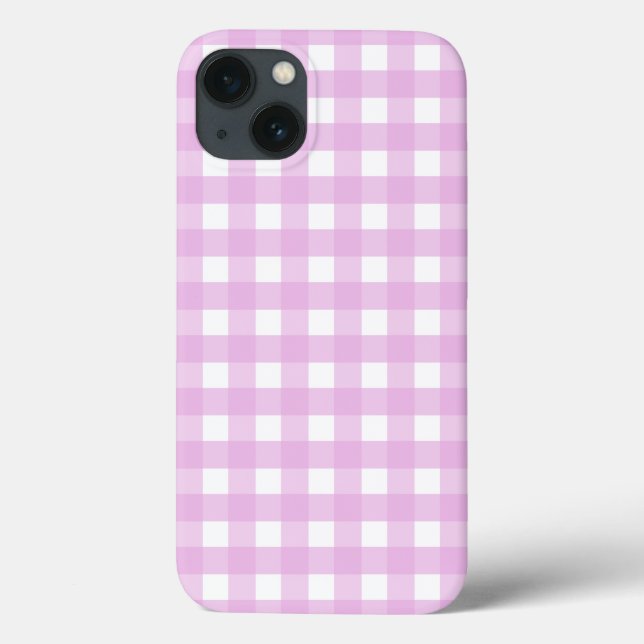 Pellrosa Gingham Case-Mate iPhone Gehäuse Hülle (Rückseite)