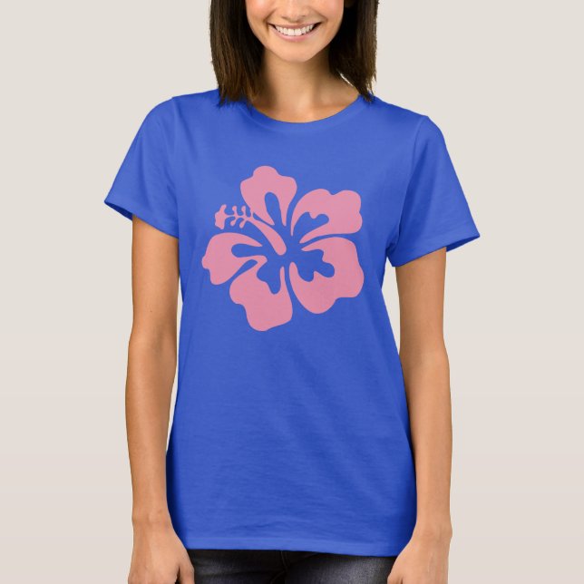 Pellrosa-Hibiskus T-Shirt (Vorderseite)