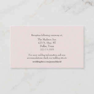 Pellrosa Hochzeitskarten Begleitkarte