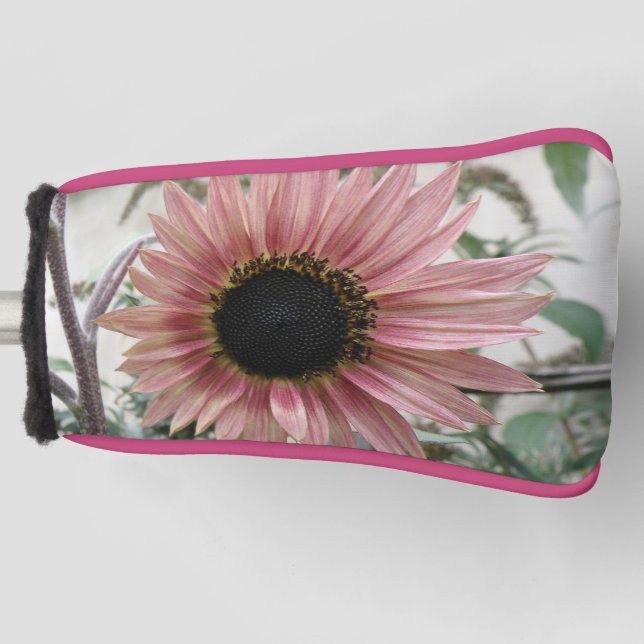 Pellrosa Sonnenblume Golf Headcover (Vorderseite)