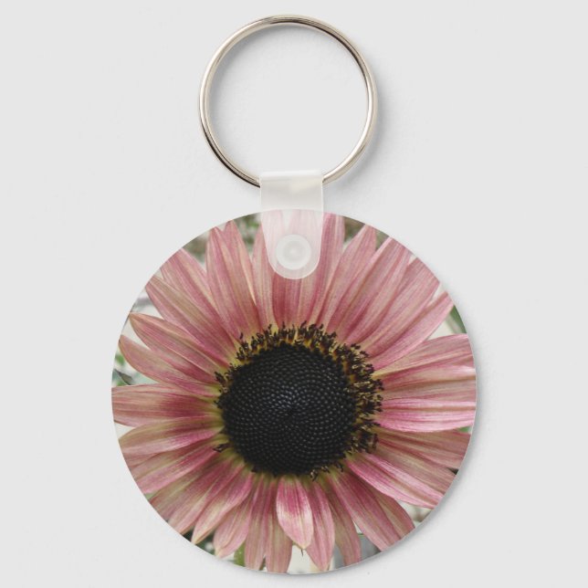Pellrosa Sonnenblume Schlüsselanhänger (Vorderseite)