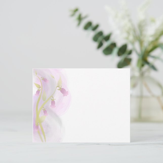 Pellrosa Watercolor Wash Postkarte (Stehend Vorderseite)