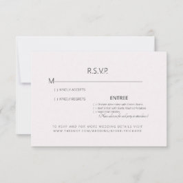 Pellrosa Wedding RSVP Card Karte