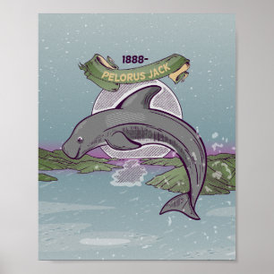Pelorus Jack Neuseeland Dolphin Poster