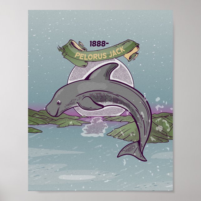 Pelorus Jack Neuseeland Dolphin Poster (Vorne)