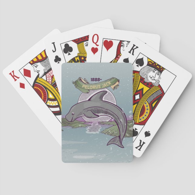 Pelorus Jack Neuseeland Dolphin Spielkarten (Rückseite)